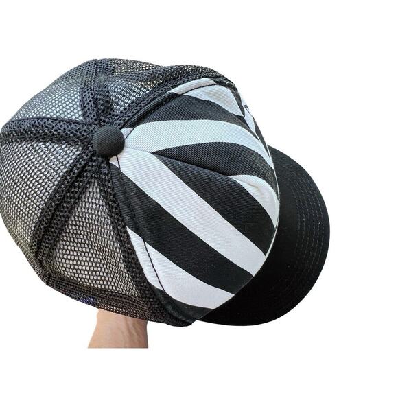 Vintage Volcom Mesh Cap Hat Black Strip Front Purple Logo - Picture 3 of 10